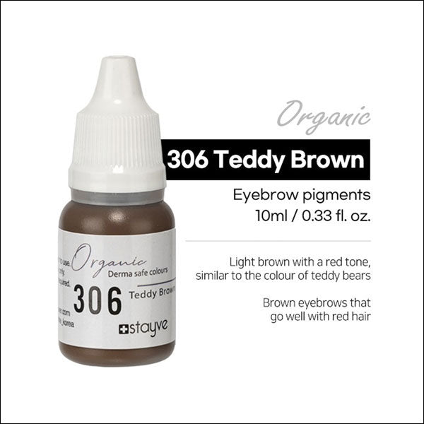 Stayve Organic Pigment - Eyebrow - 306 Teddy Brown image 1