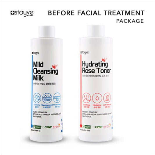 Stayve pre facial treatment - Mild Cleansing Milk & Hydrating Rose Toner image 0