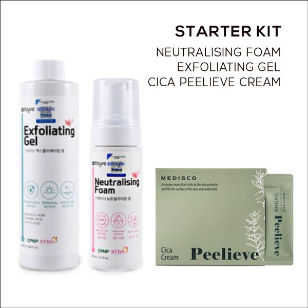 Stayve Dermawhite Exfoliating Gel, Neutralising Foam & Cica Peelieve Cream image 0