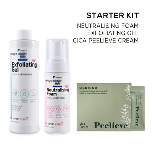 Stayve Dermawhite Exfoliating Gel, Neutralising Foam & Cica Peelieve Cream image 0