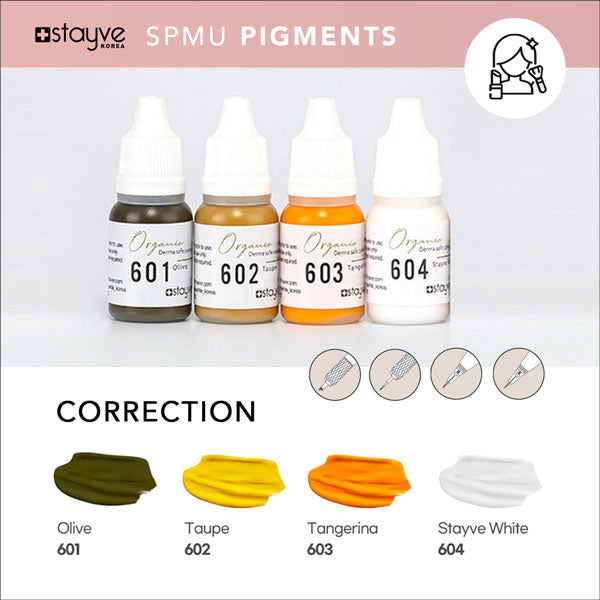 Stayve Organic SPMU Correction Pigments - Starter Kit - 4 colours image 1