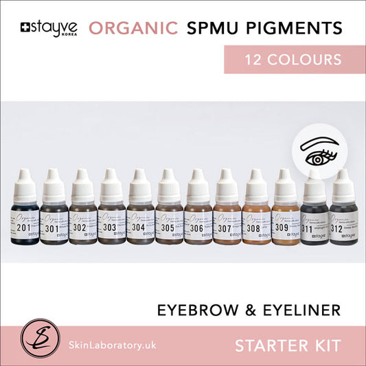 Stayve Organic SPMU Eyebrow & Eyeliner Pigments - Starter Kit - 12 colours image 0